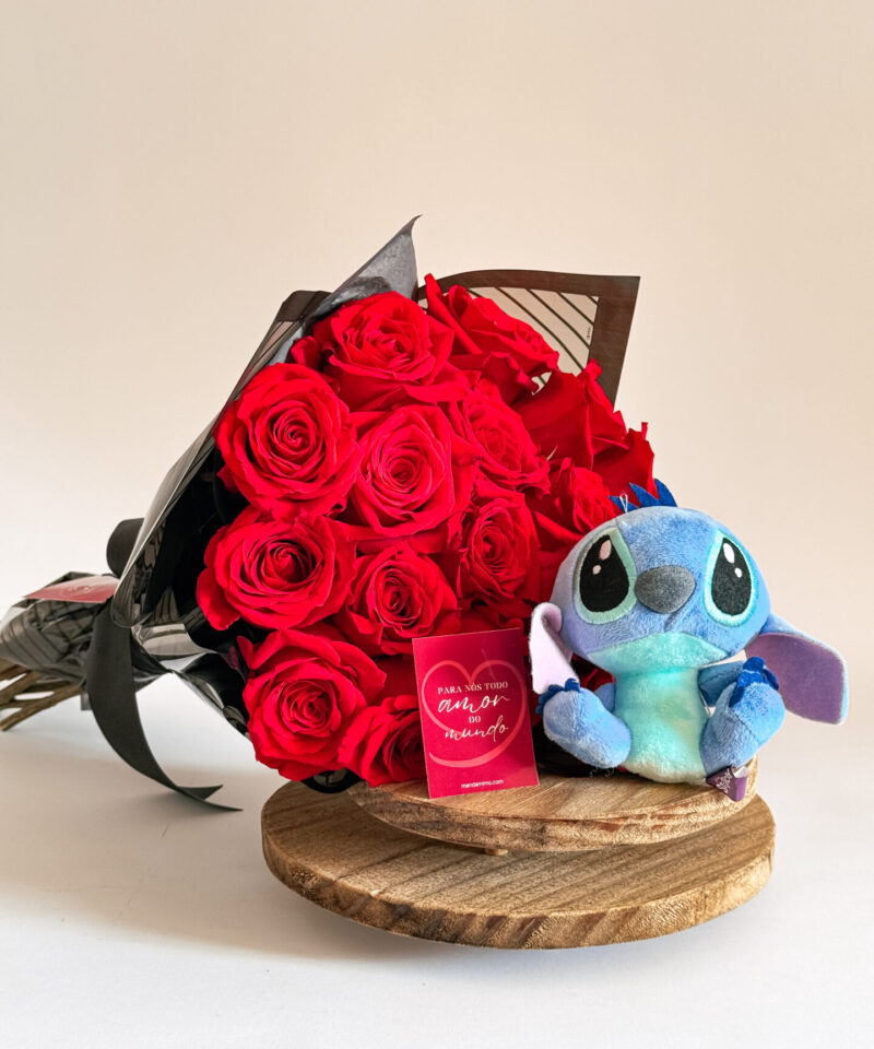 Buquê de Rosas & Stitch